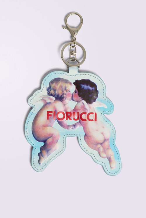 Kissing Angels Keychain Light Blue